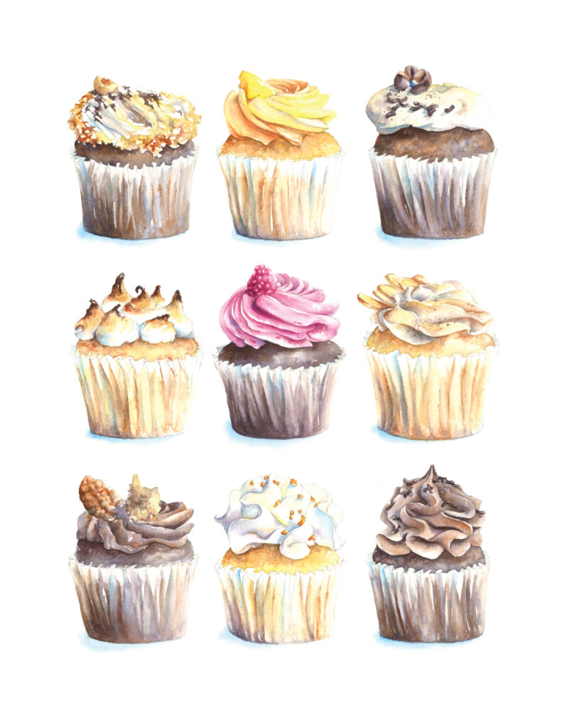 Affiche Cupcakes Choco Vanille