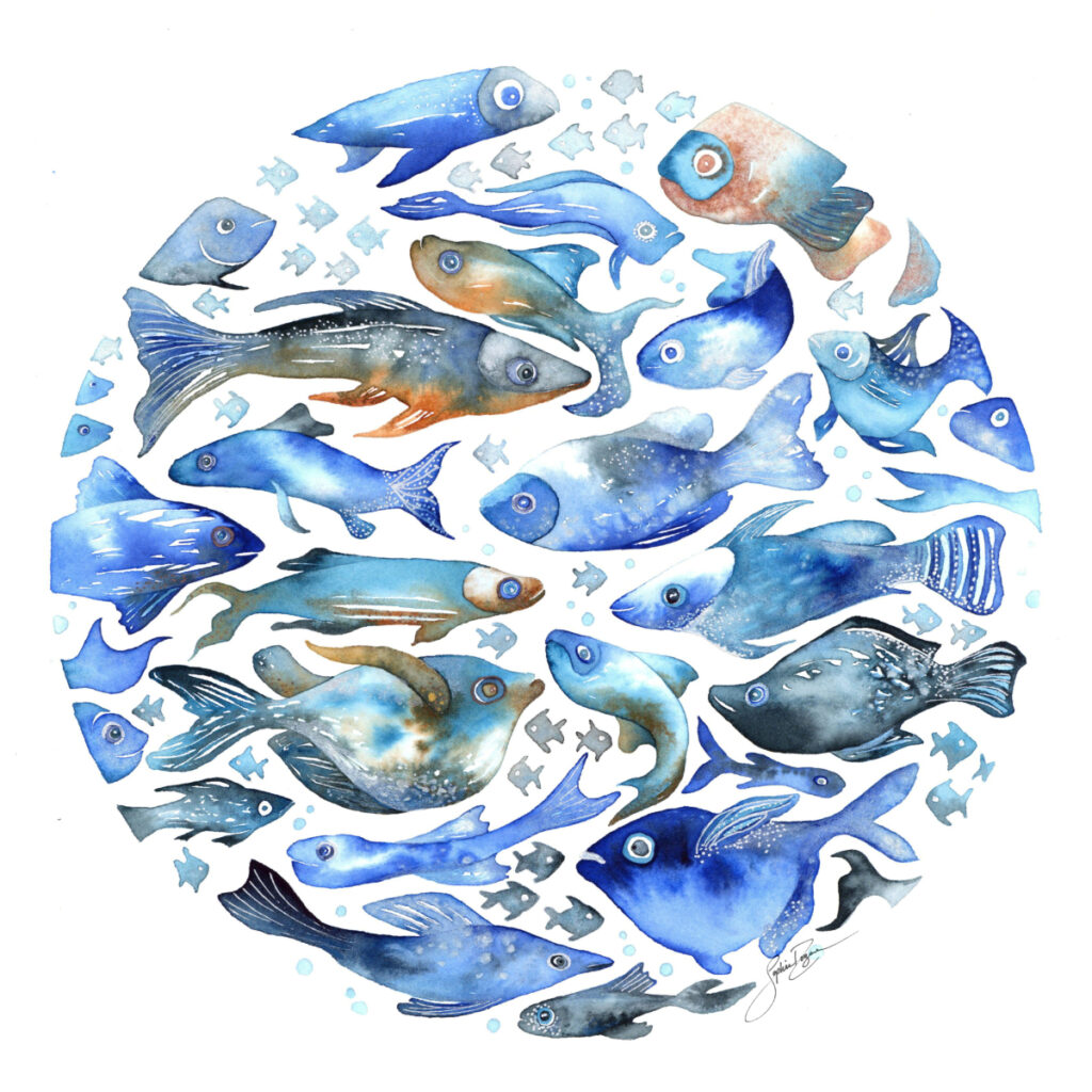 La ronde des poissons bleus