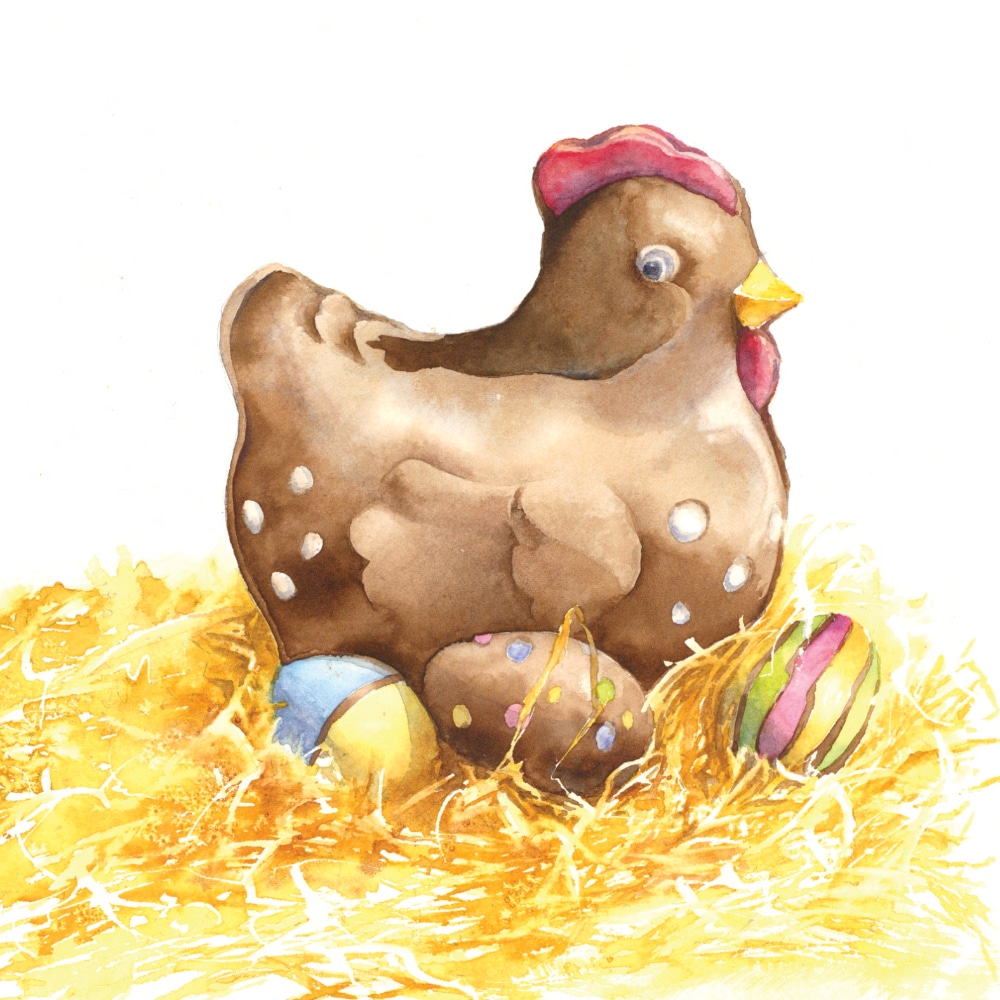 Carte Poule en Chocolat