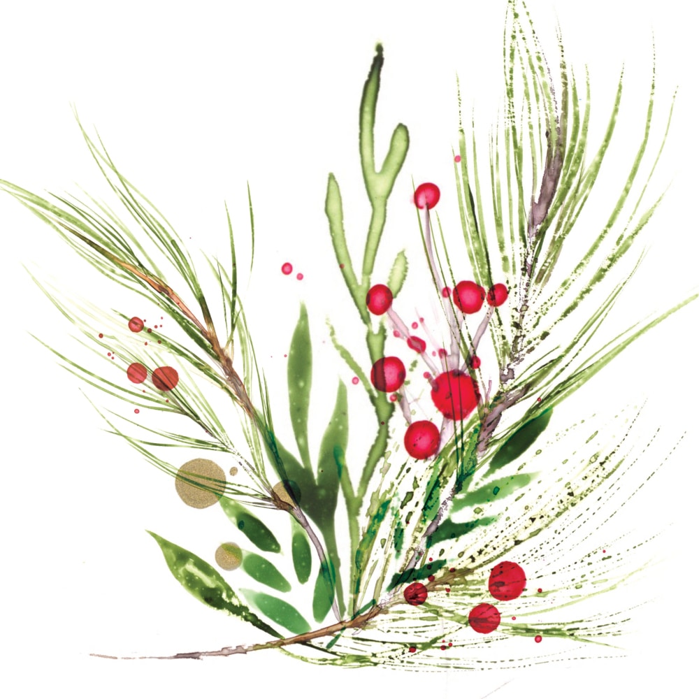 Carte Bouquet d'hiver