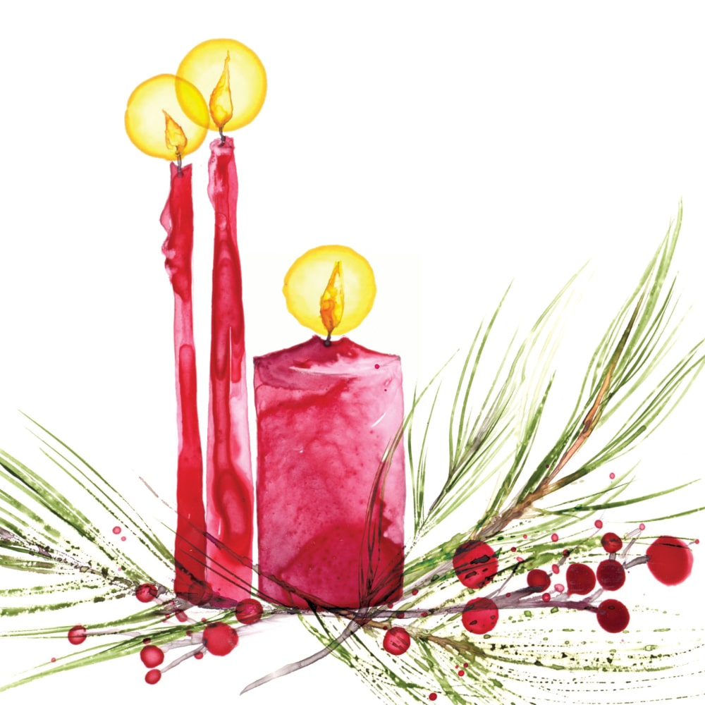 Carte Chandelles rouges