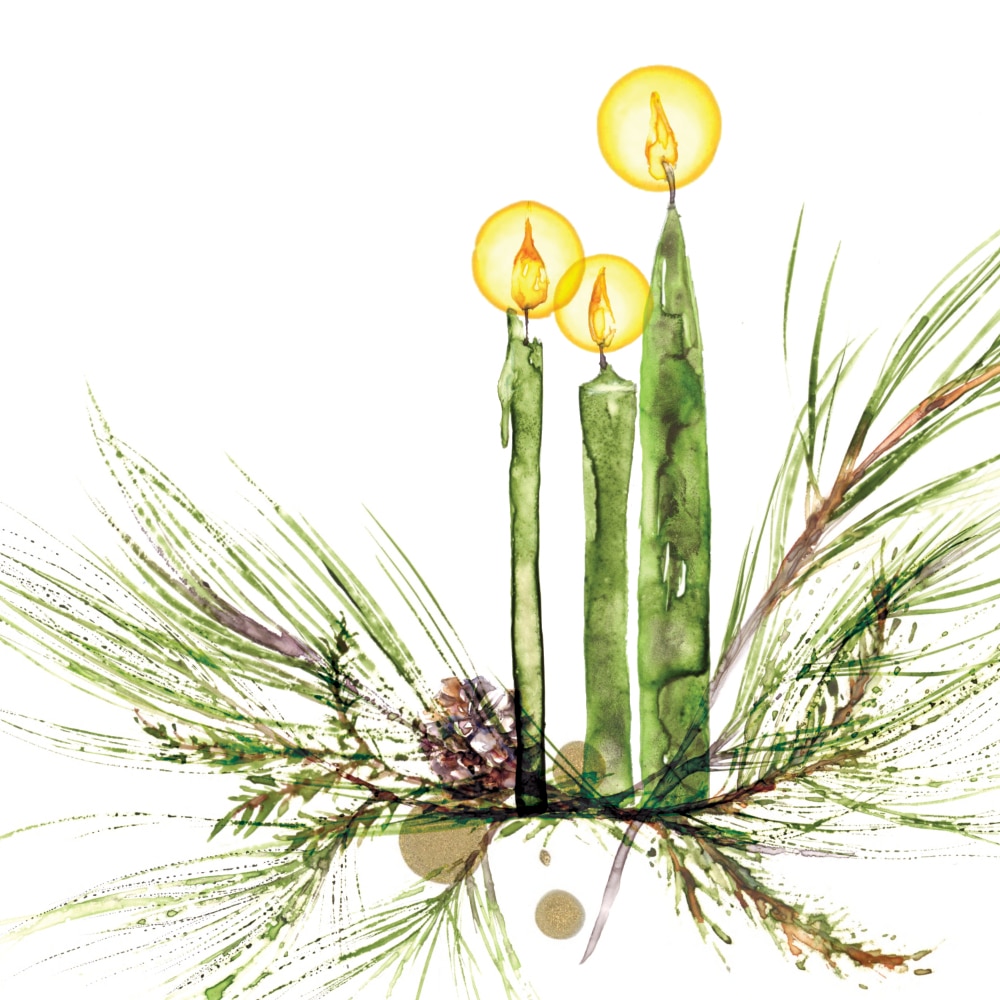 Carte Chandelles vertes
